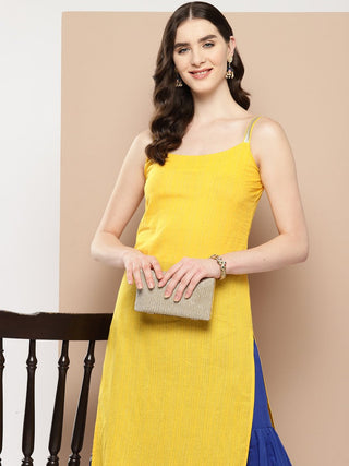 Ahalyaa Women Printed Regular Gotta Patti Pure Cotton Kurta with Sharara - Distacart