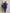 trueBrowns Blue Crinkle Flared Kurta Co-ord Set