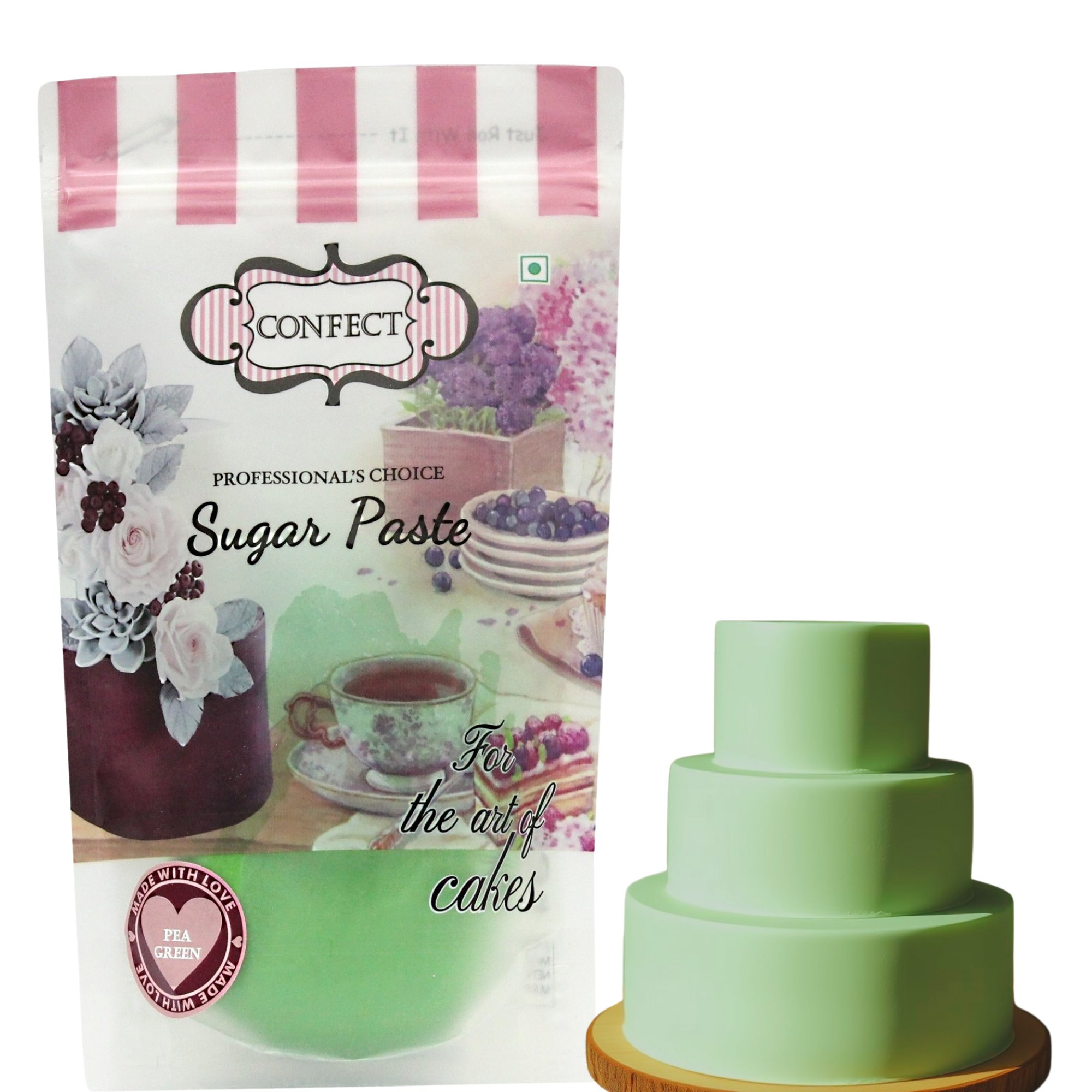 pea green fondant edible sugarpaste 1kg