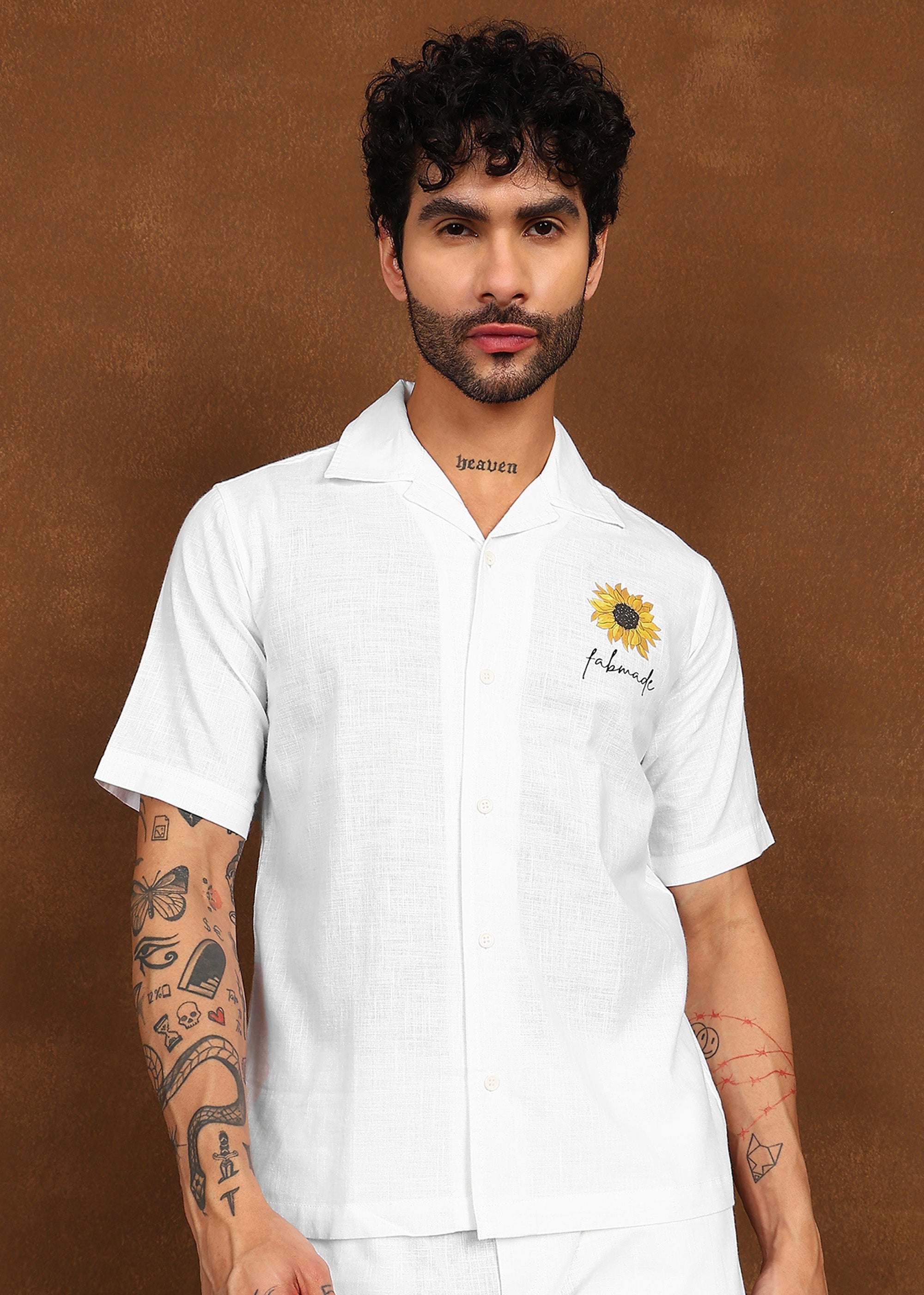 Fabmade Sunbloom Ivory Shirt - Distacart