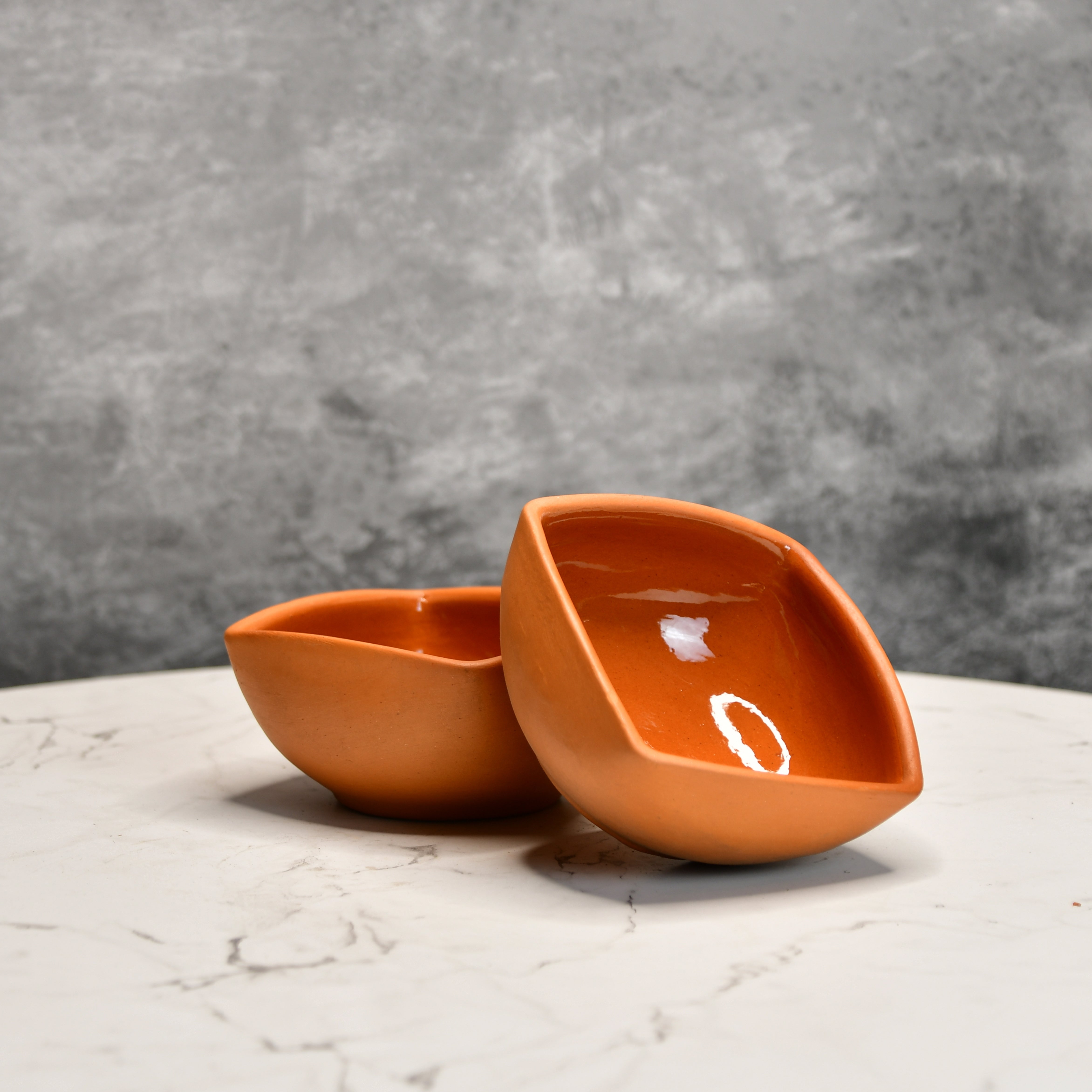 Sowpeace Premium Set of 2 Terracotta Square Serving Bowls