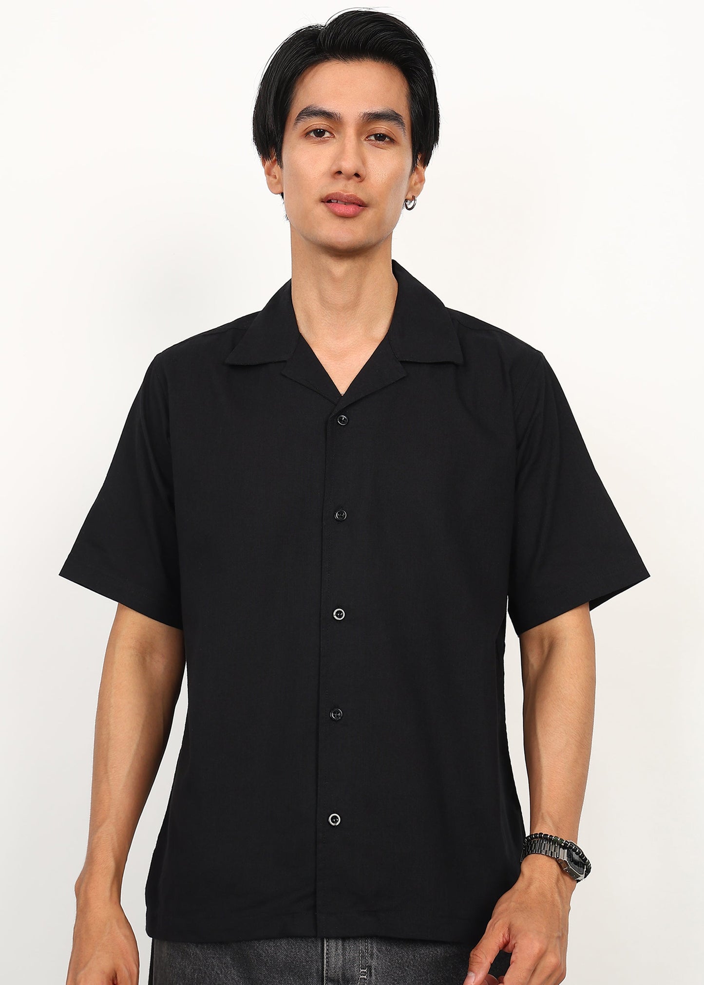 Fabmade Noir Linen Shirt - Distacart