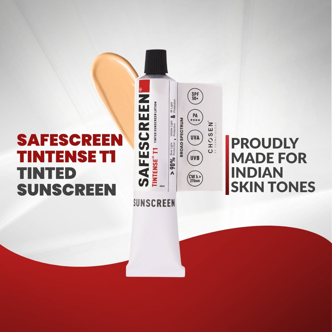 Chosen Tintense Bisque Shade Tinted Sunscreen SPF 40+ Pa++++ 8-Hour Water Resistance, No White Cast - Dista