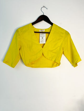 trueBrowns Lime Muslin Blouse - Distacart