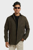 Xkind Olive Green Regular Fit Shacket - Distacart