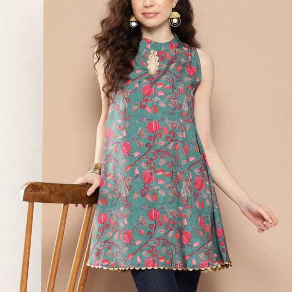 Ahalyaa Floral Printed Tunic - Distacart