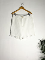 Thumbnail for trueBrowns White Cotton Shorts