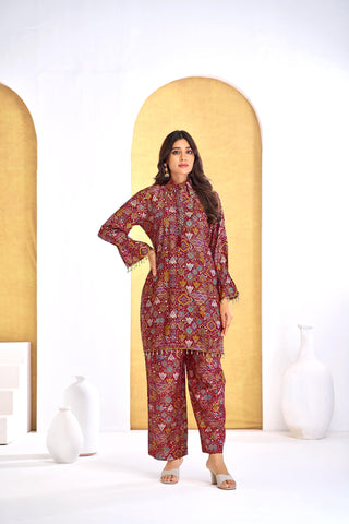 BulBul Pratiksha Red Co-Ord Set