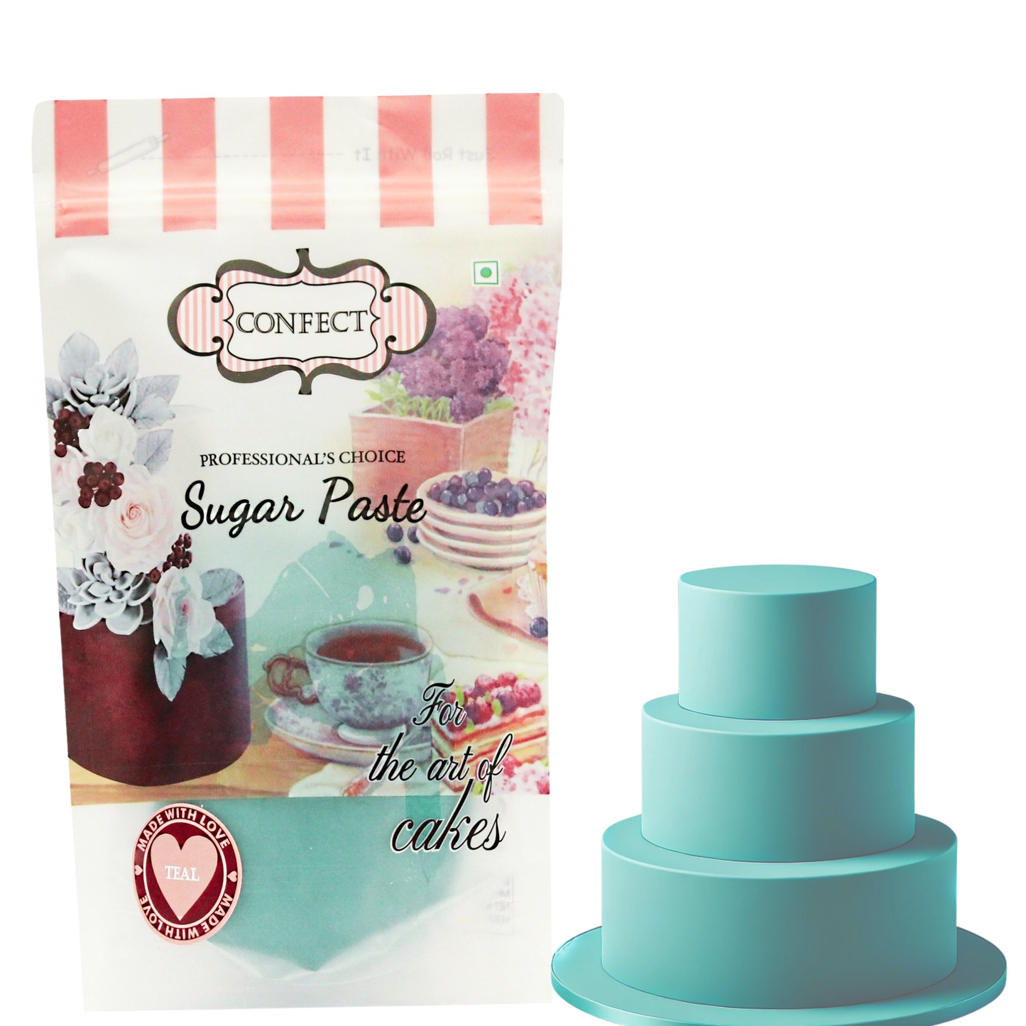 confect electric blue pastel sugar paste edible fondant chefs choice for cake decorating 1 kg