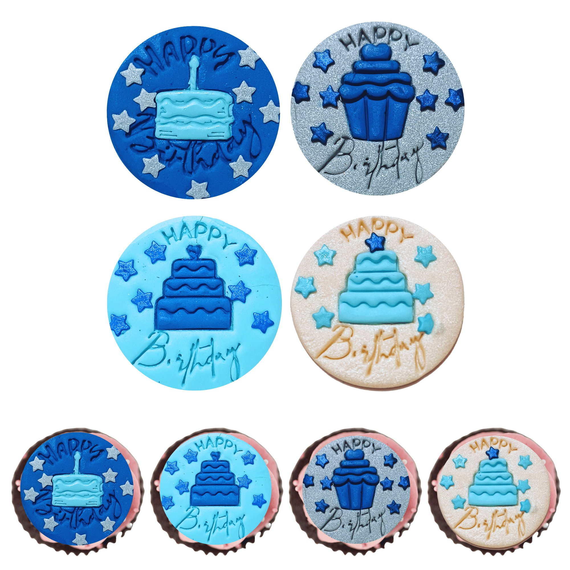 confect happy birthday toppers for cakes cupcakes celebration toppers ct 01