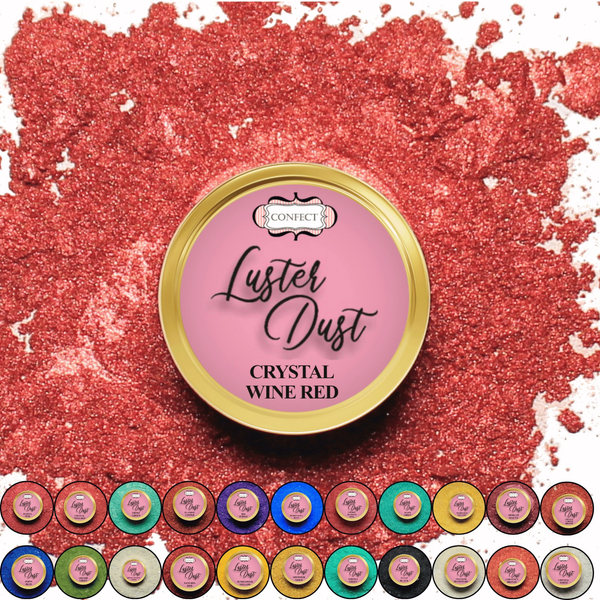 confect crystal wine red luster dust br b 5 gms b