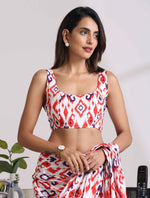 Thumbnail for trueBrowns Carrot Muslin Ikat Sleeveless Blouse