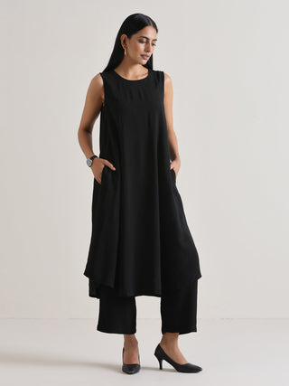 trueBrowns Black Panelled Co-ord Set - Distacart