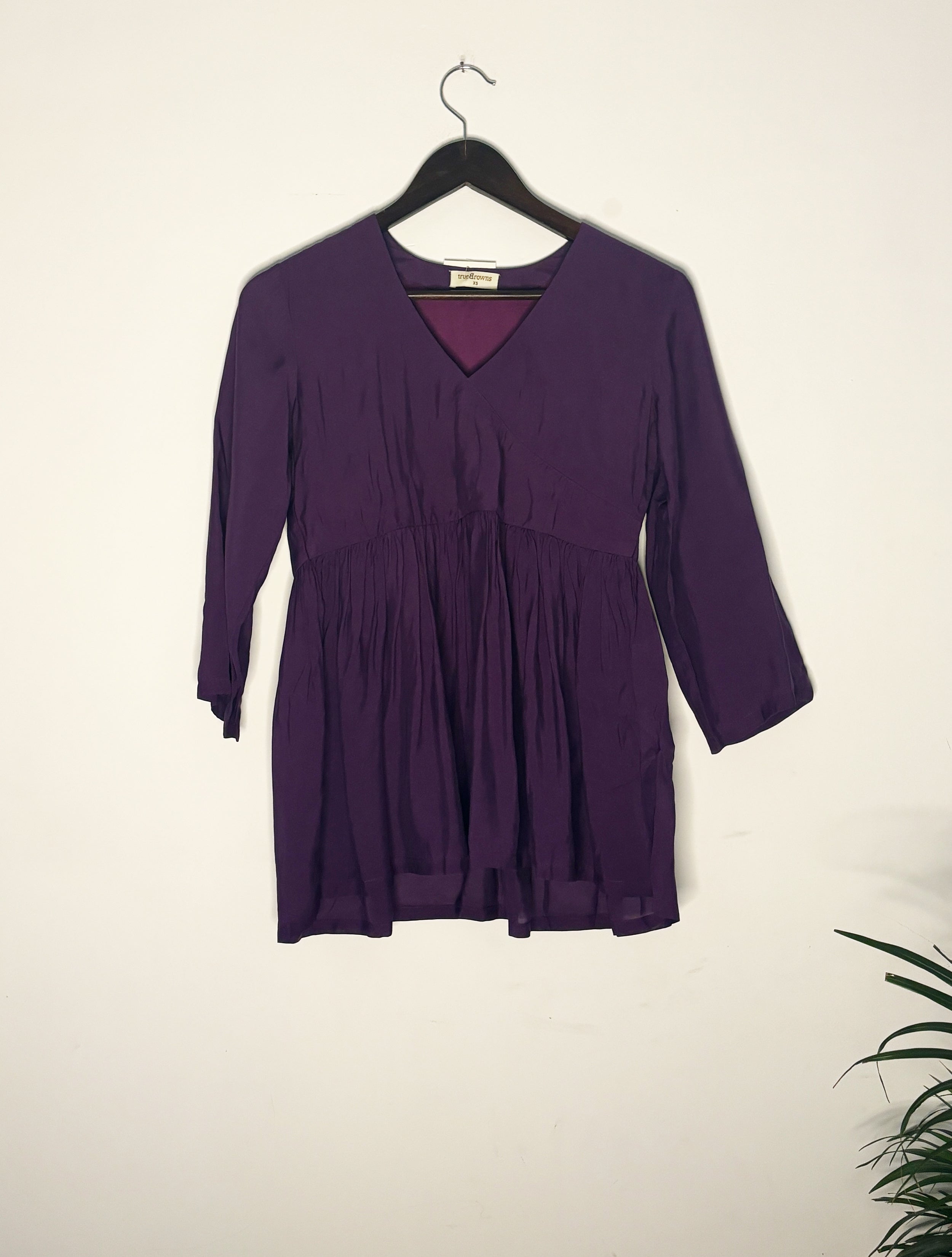 trueBrowns Purple Muslin Top - Distacart