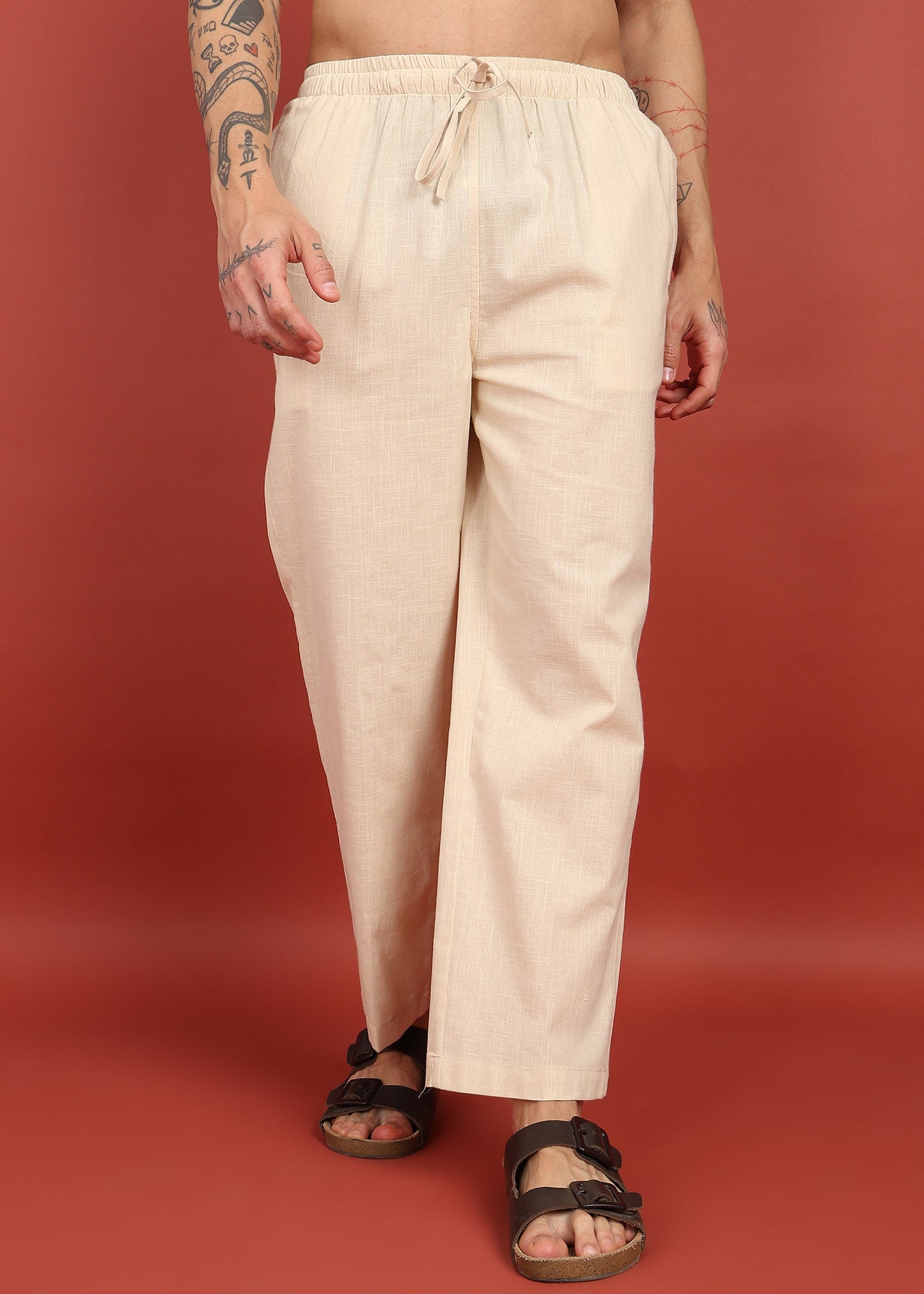 Fabmade Ivory Comfort Linen Pyjama - Distacart