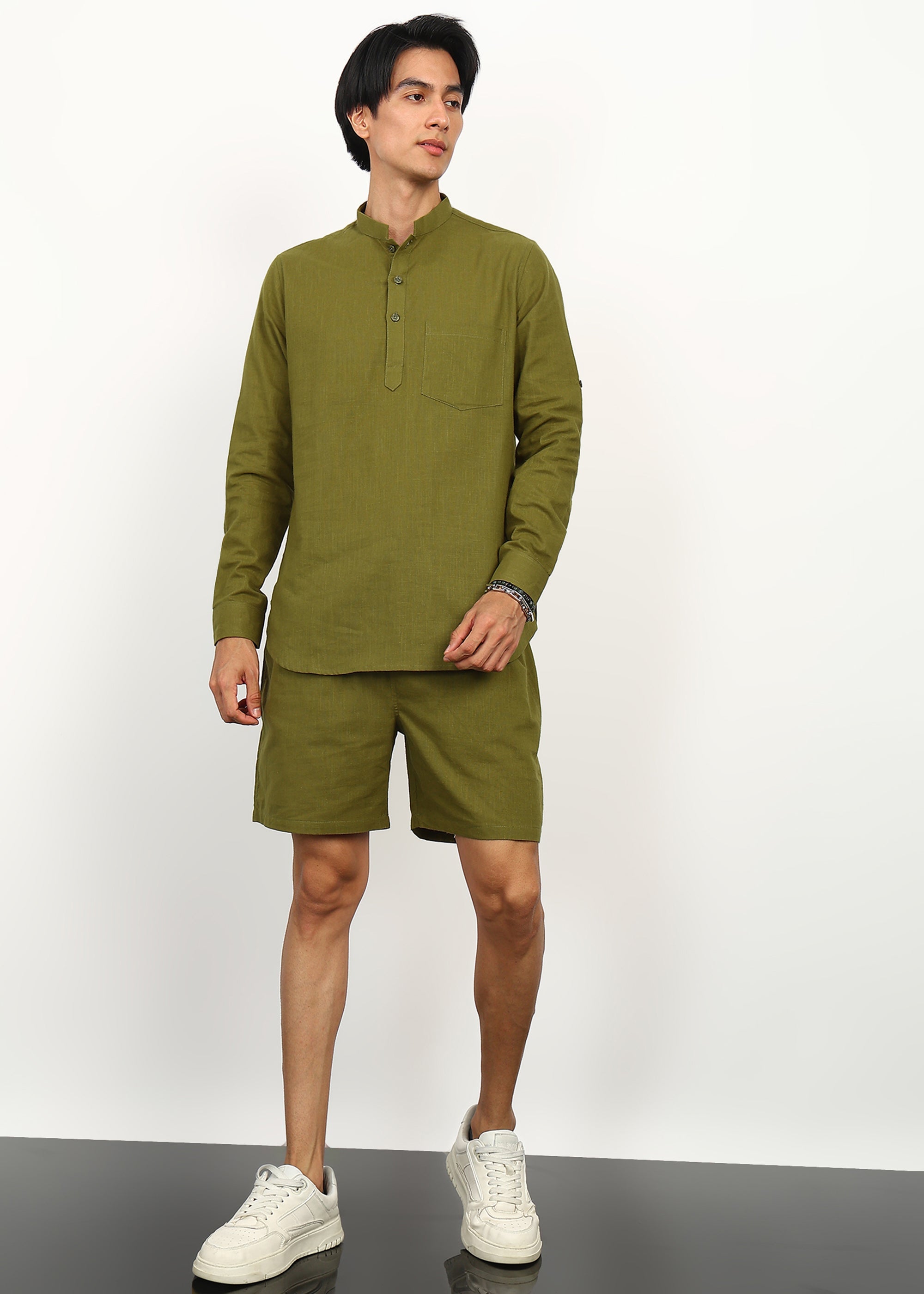 Fabmade Olive Breeze Co-Ord Set - Distacart