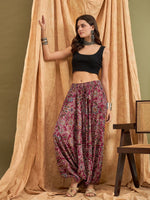 Thumbnail for InWeave Burgundy Big Jaal Harem Pant