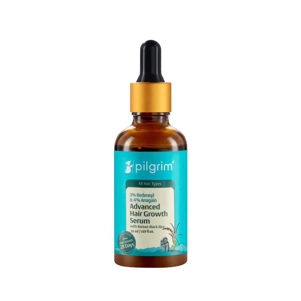Pilgrim 3% Redensyl + 4% Anagain Advanced Hair Growth Serum with Korean Black Rice - Distacart
