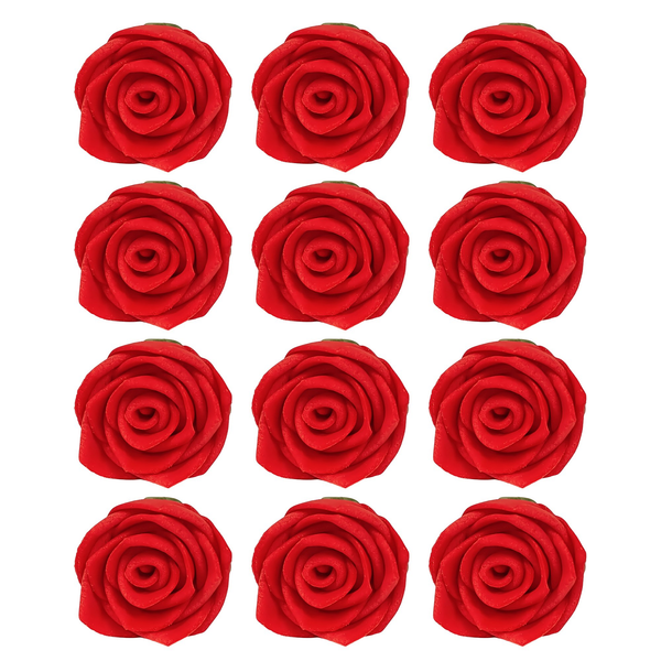 confect edible rose topper edible rose for cake decorations red edible rose pack of 12