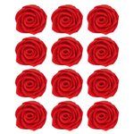 Thumbnail for confect edible rose topper edible rose for cake decorations red edible rose pack of 12