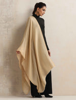 Thumbnail for trueBrowns Beige Weave Woollen Stole