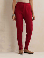 Thumbnail for trueBrowns Maroon Woollen Leggings