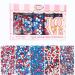 Thumbnail for confect patriotic sprinkles heart star sprinkles pearls jimmies ultimate avenger sprinkles pack of 5 j4 07