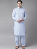Fabmade Men Sky Blue Pathani Suits - Distacart