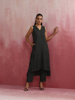 Thumbnail for trueBrowns Dark Olive Green Cotton Dobby Kurta Set - Distacart