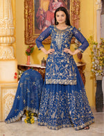 Thumbnail for Yash Enterprise Trendy Fox Georgette Sequence Embroidery Readymade Blue Salwar Suit