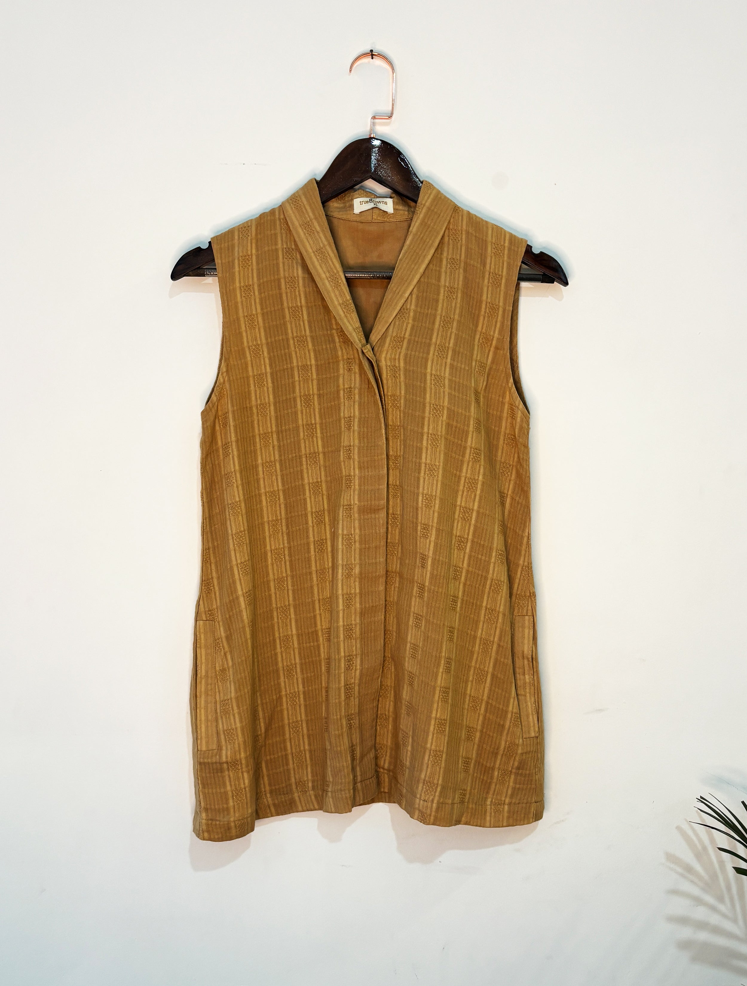 trueBrowns Beige Straight Co Ord Set - Distacart