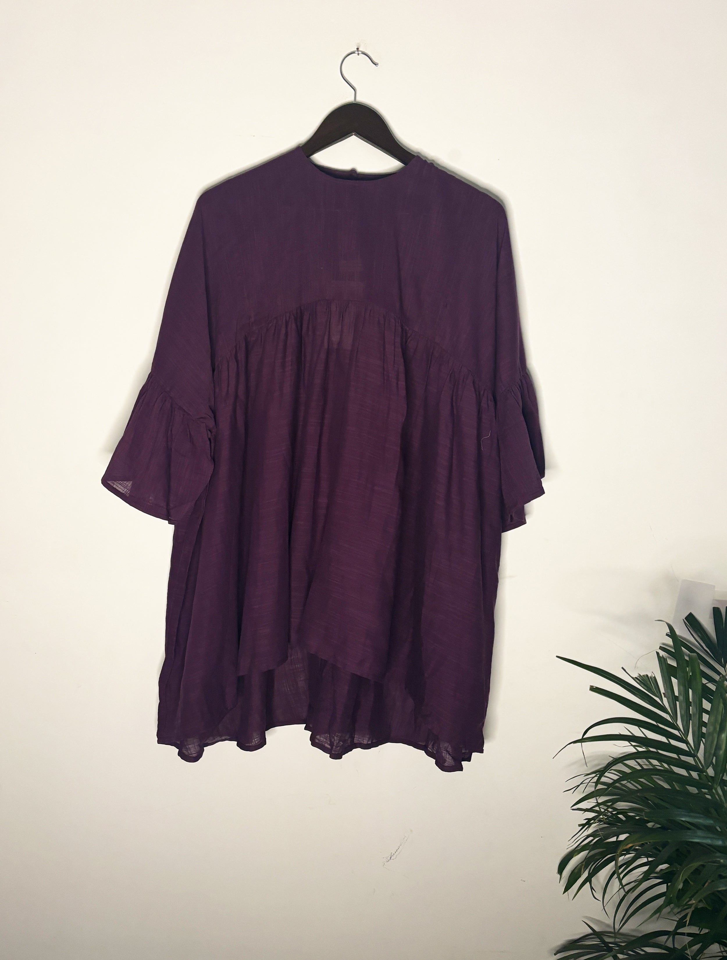 trueBrowns Purple Slub Top - Distacart