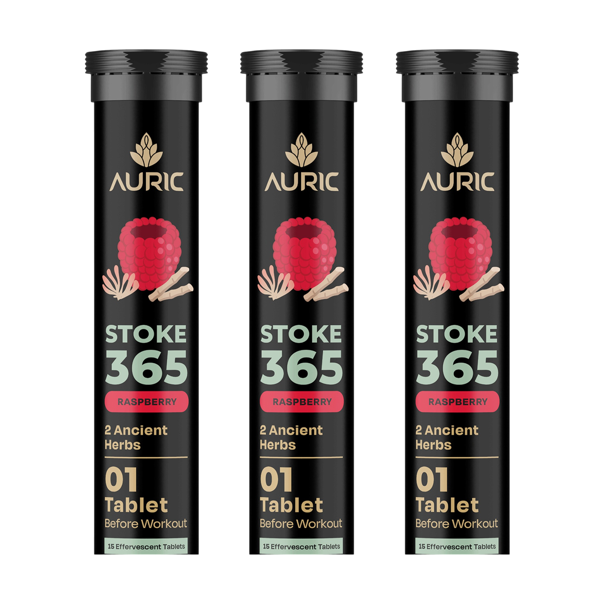 Auric STOKE365 Effervescent Tablets | Raspberry Flavour - Dista