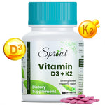 Thumbnail for Sprowt Vitamin D3 + K2 Help in Strong Bones Tablets - Distacart