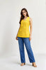 Myshka Women Yellow Schiffili Sleeveless Top - Dista