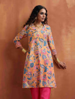 Thumbnail for trueBrowns Orange Print Kurta Co-ord Set