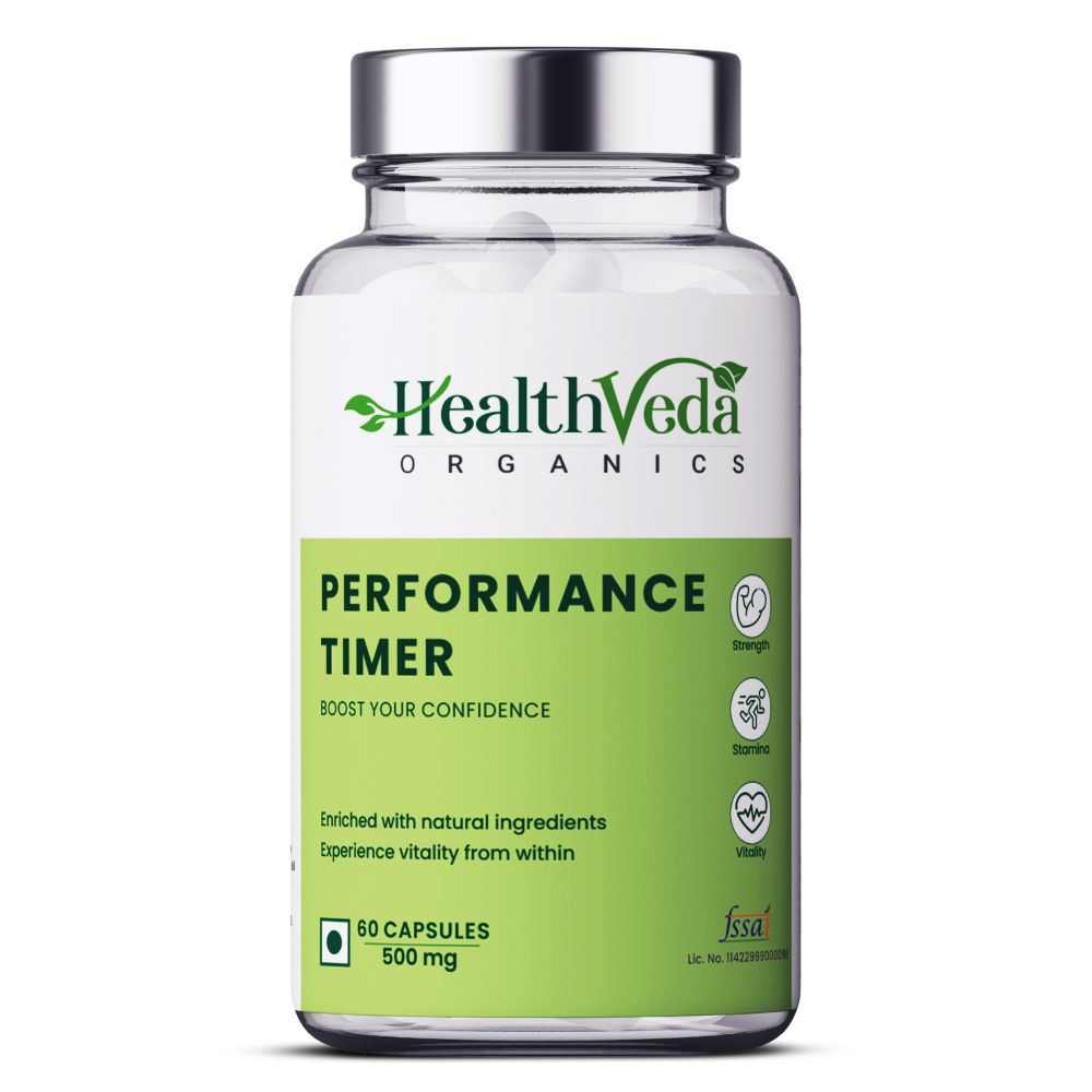 Health Veda Organics Performance Timer Veg Capsules For Men - Distacart