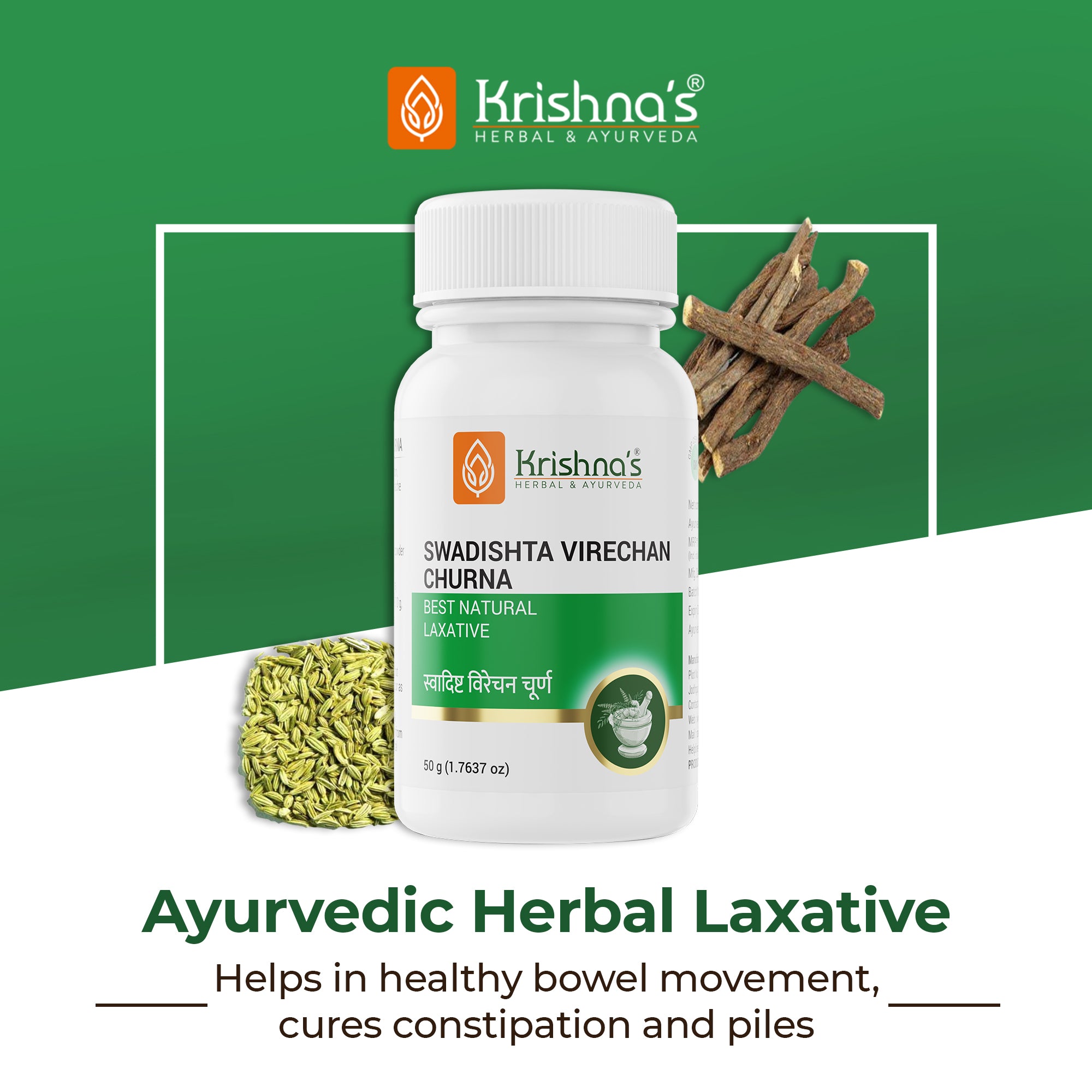 Krishna'S Herbal & Ayurveda Swadishta Virechan Churna