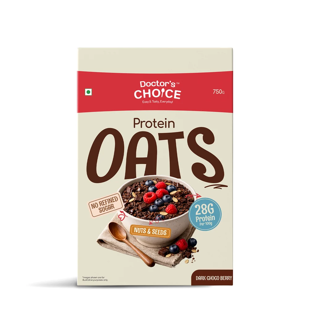 Doctor's Choice Dark Choco Berry Protein Oats 750 GM
