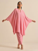 Thumbnail for trueBrowns Light Pink Dobby Oversized Co-Ord Set - Distacart