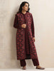 trueBrowns Purple Kashmiri Woollen Jacket 3pc Set - Distacart