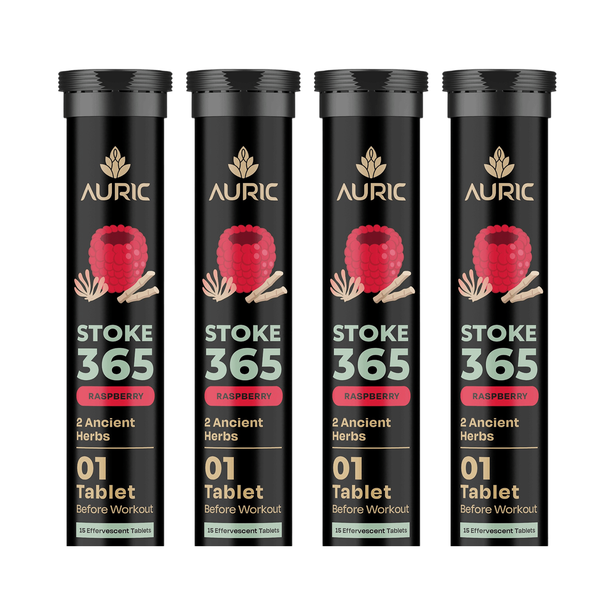 Auric STOKE365 Effervescent Tablets | Raspberry Flavour - Dista