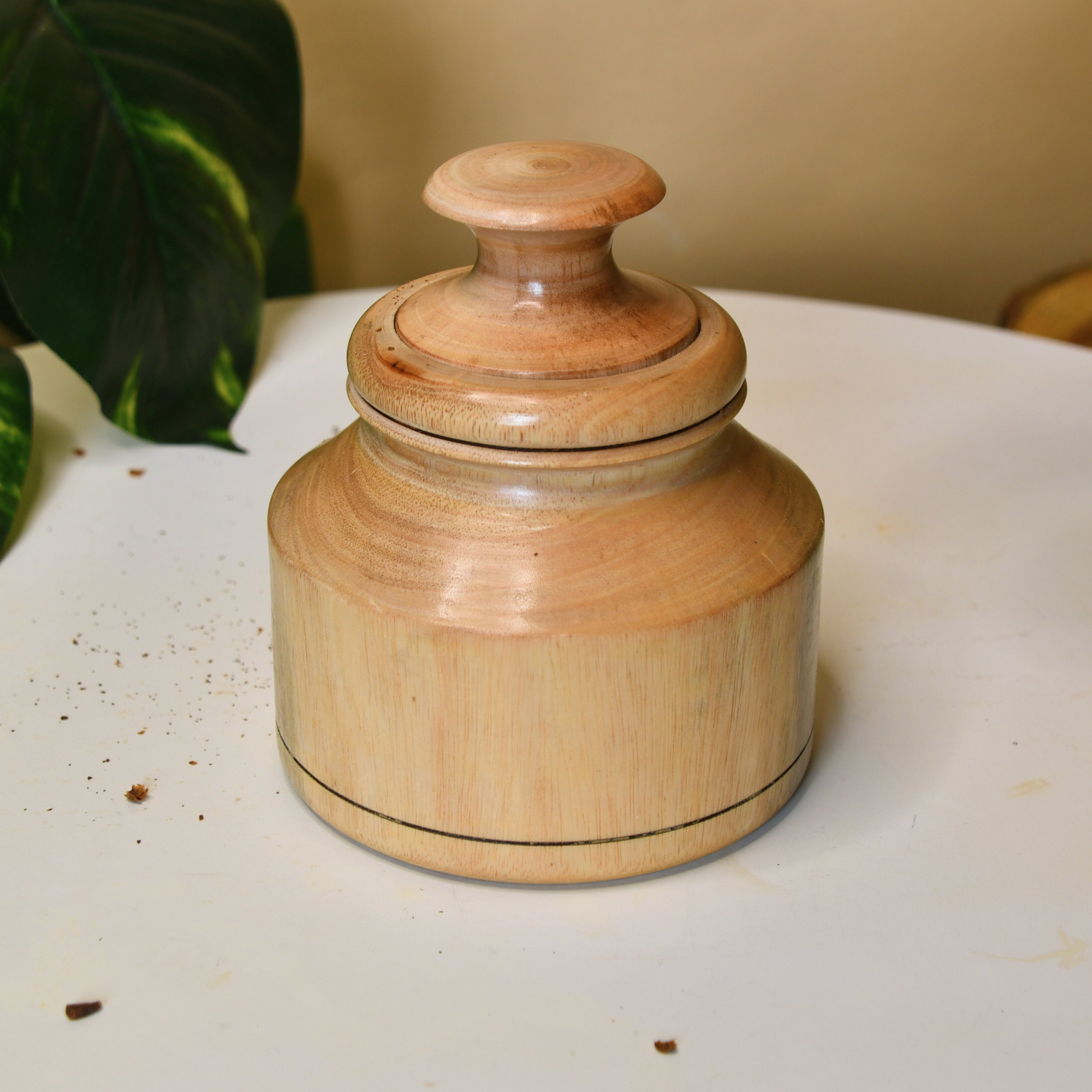 Sowpeace Premium Wooden Storage Jar for Elegant Organization