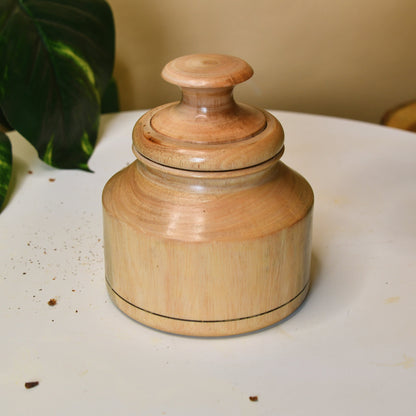 Sowpeace Premium Wooden Storage Jar for Elegant Organization - Distacart