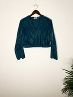 Thumbnail for trueBrowns Blue Velvet Blouse