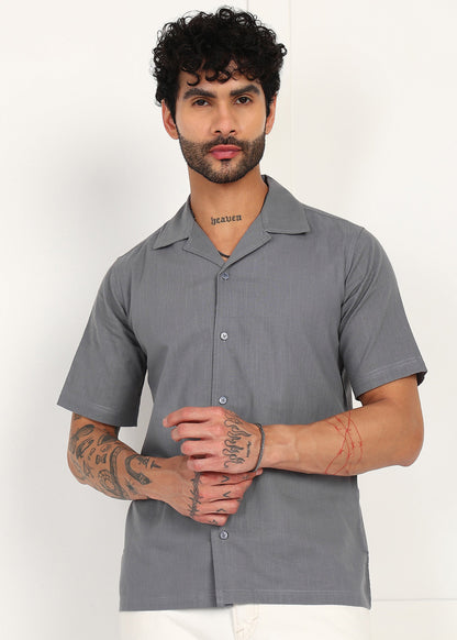 Fabmade Slate Ease Linen Shirt - Distacart