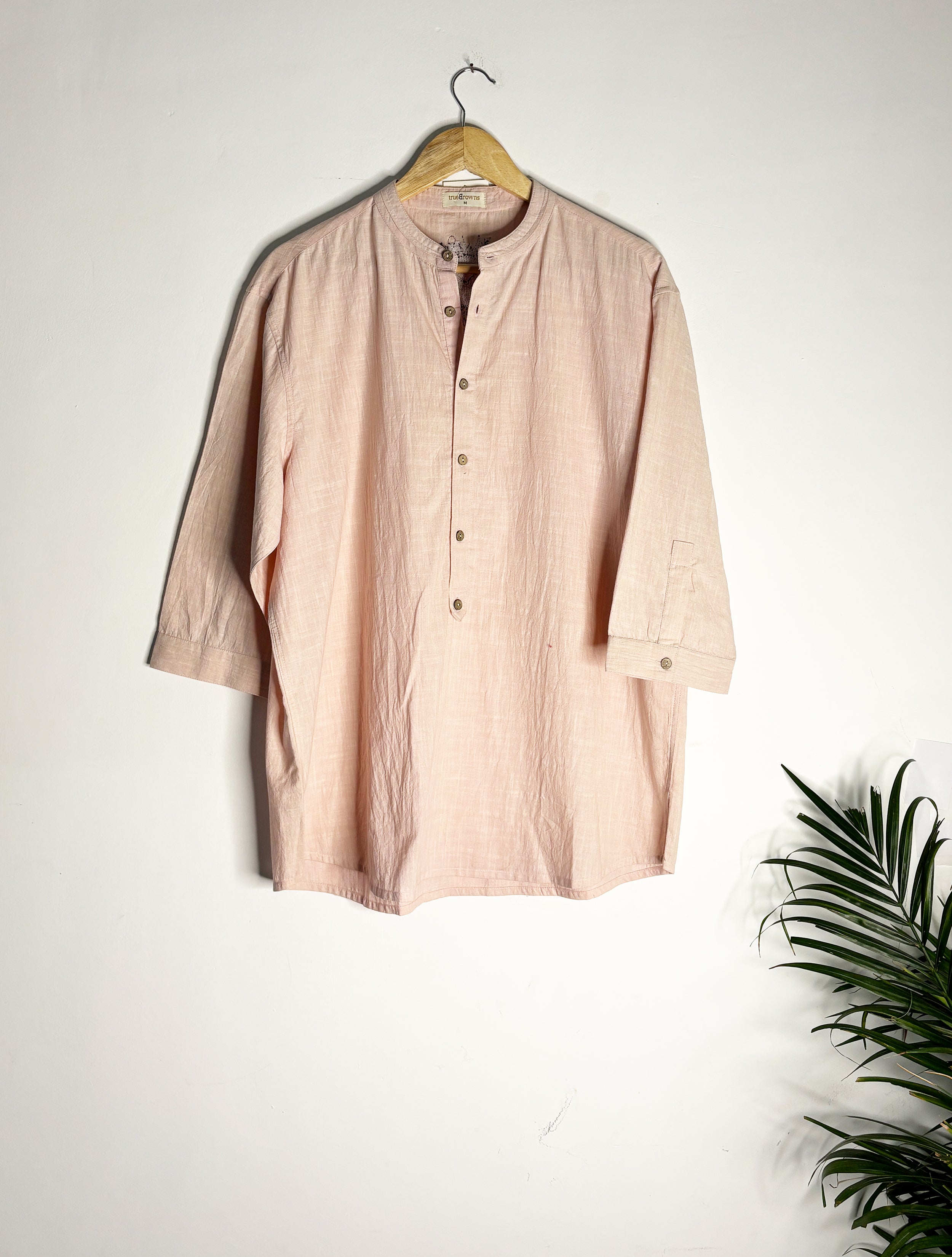 trueBrowns Pink Slub Men's Shirt - Distacart