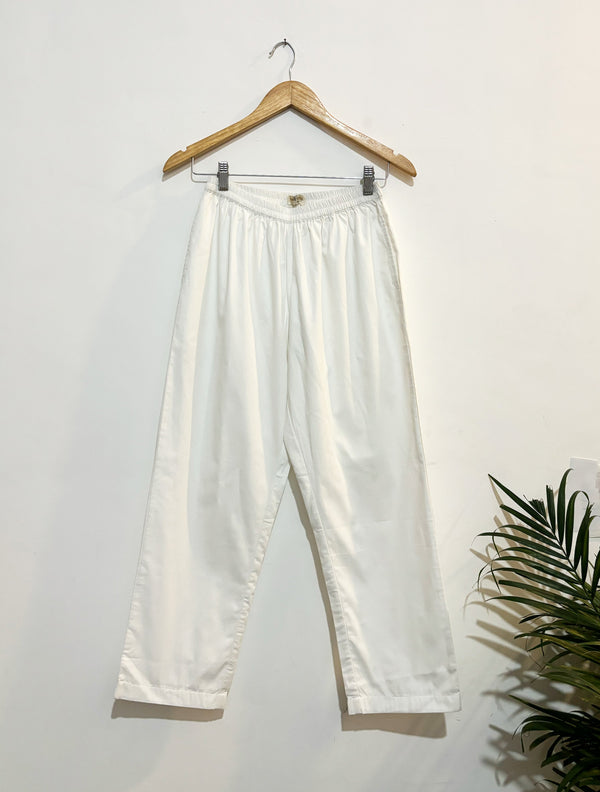 trueBrowns White Gauze Pant