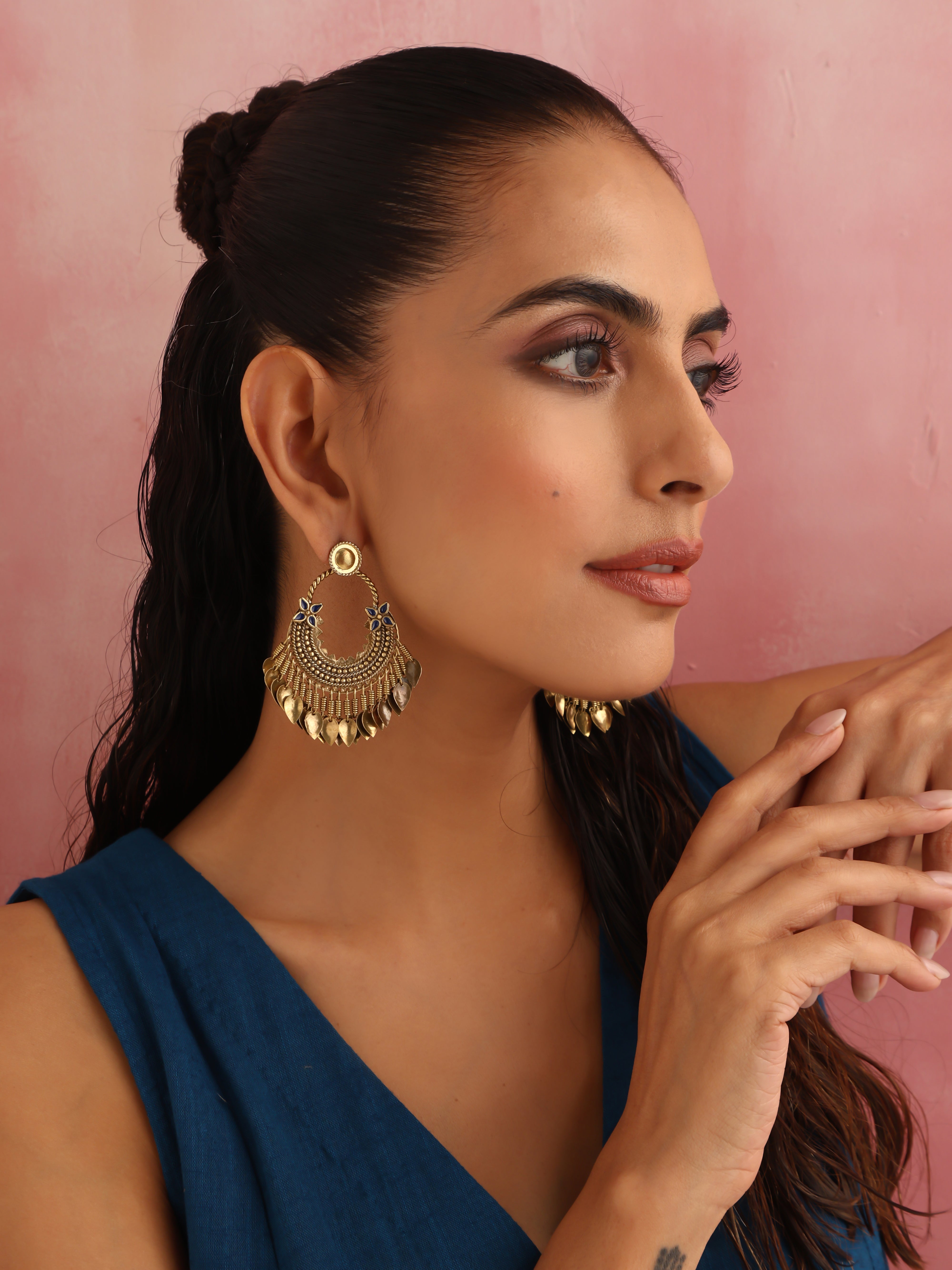 trueBrowns Brass Contemporary Tassel Earrings - Distacart