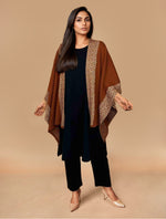 Thumbnail for trueBrowns Brown Woollen Kaftan Cape